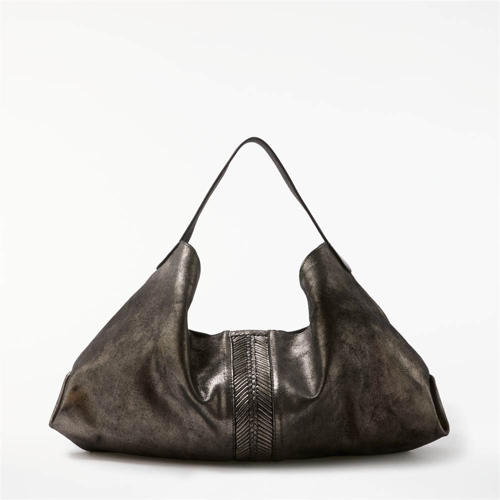 AND/OR Shadi Leather Slouch Hobo BagGunmetal Handbags AND/OR Shadi Leather Slouch Hobo BagGunmetal Handbags