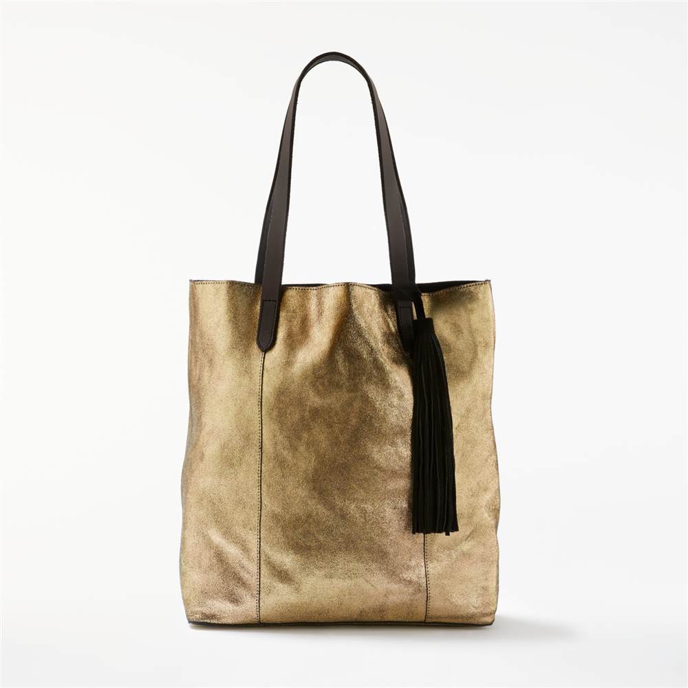 AND/OR Shadi North / South Leather Tote Bag Gold Handbags AND/OR Shadi North / South Leather Tote Bag Gold Handbags
