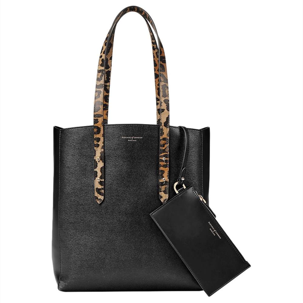 Aspinal of London Essential Leather Tote BagLeopard Black Aspinal of London Handbags Aspinal of London Essential Leather Tote BagLeopard Black Aspinal of London Handbags
