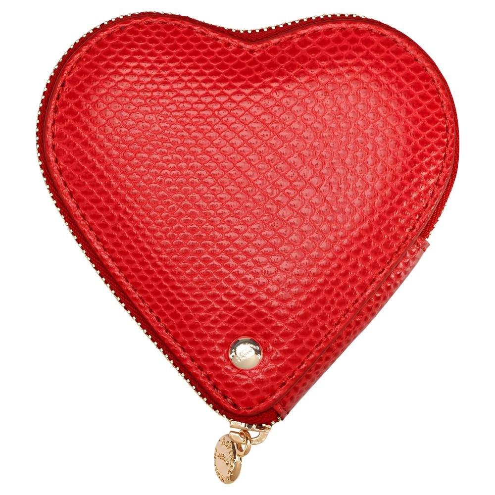 Aspinal of London Leather Heart Coin Purse Berry Red Aspinal of London Purses Aspinal of London Leather Heart Coin Purse Berry Red Aspinal of London Purses