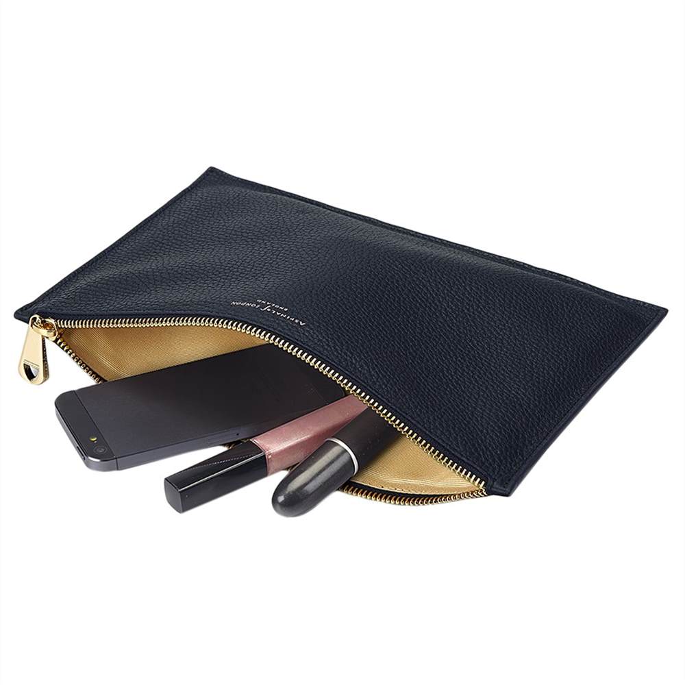 ted baker black leather crossbody bag : michael michael kors bedford top zip pocket toteAspinal of London Leather Large Essential Pouch PurseNavy Aspinal of London Purses