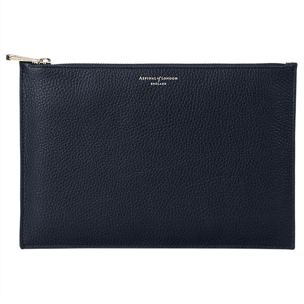 Aspinal of London Leather Large Essential Pouch PurseNavy Aspinal of London Purses Aspinal of London Leather Large Essential Pouch PurseNavy Aspinal of London Purses