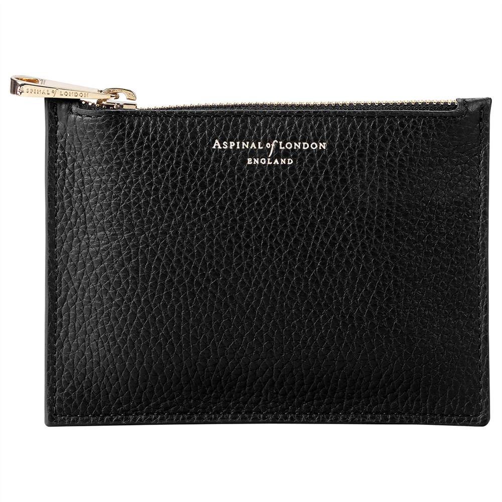Aspinal of London Leather Small Essential Pouch PurseBlack Aspinal of London Purses