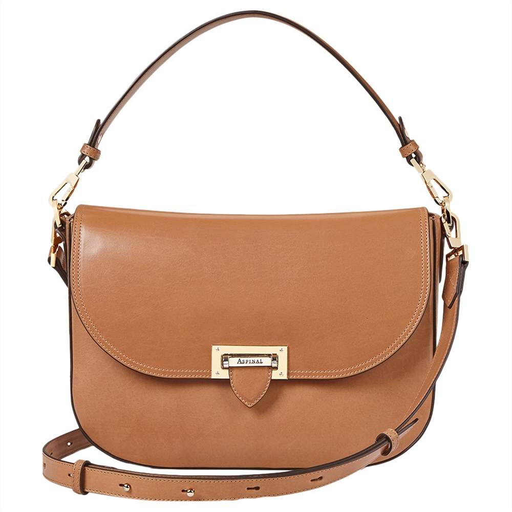 Aspinal of London Letterbox Leather Slouchy Saddle Bag Tan Aspinal of London Handbags Aspinal of London Letterbox Leather Slouchy Saddle Bag Tan Aspinal of London Handbags