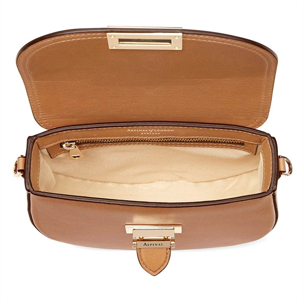 mulberry darley cross body bag : michael kors tia flex flatAspinal of London Portobello Leather Letterbox Saddle BagTan Aspinal of London Handbags