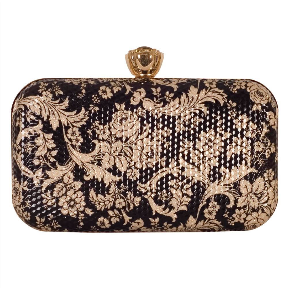 Chesca Floral Clutch Bag Black/Gold Chesca Handbags Chesca Floral Clutch Bag Black/Gold Chesca Handbags