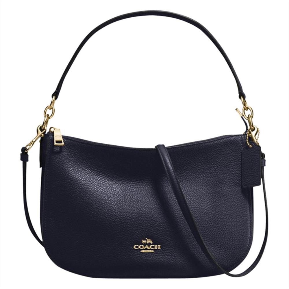 Coach Chelsea Polished Pebble Leather Cross Body BagNavy Coach Handbags
