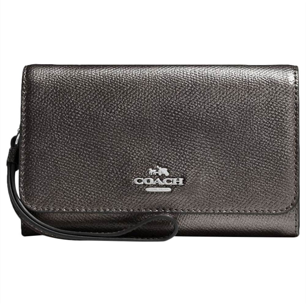 Coach Leather Phone Clutch Purse Gunmetal Coach Purses Coach Leather Phone Clutch Purse Gunmetal Coach Purses