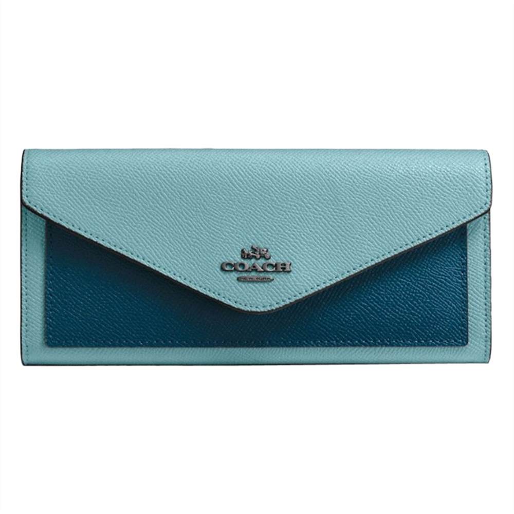 Coach Leather Soft WalletCloud / Mineral Coach Purses