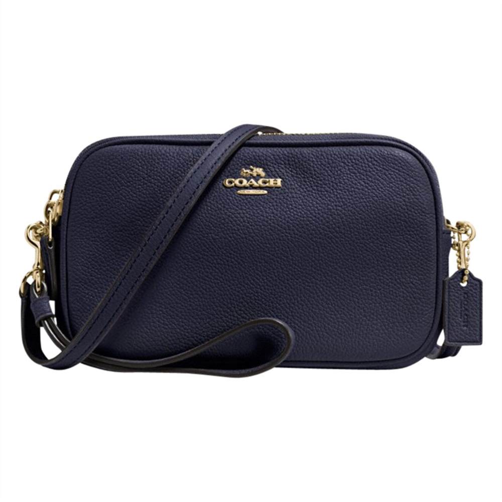 Coach Pebble Leather Cross Body Clutch BagNavy Coach Handbags