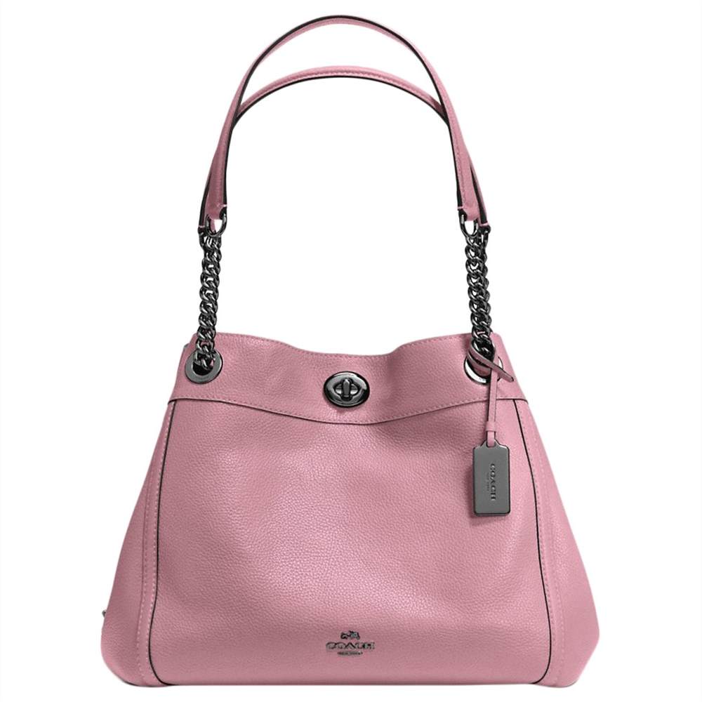 Coach Turnlock Edie Leather Shoulder BagDusty Rose Coach Handbags Coach Turnlock Edie Leather Shoulder BagDusty Rose Coach Handbags