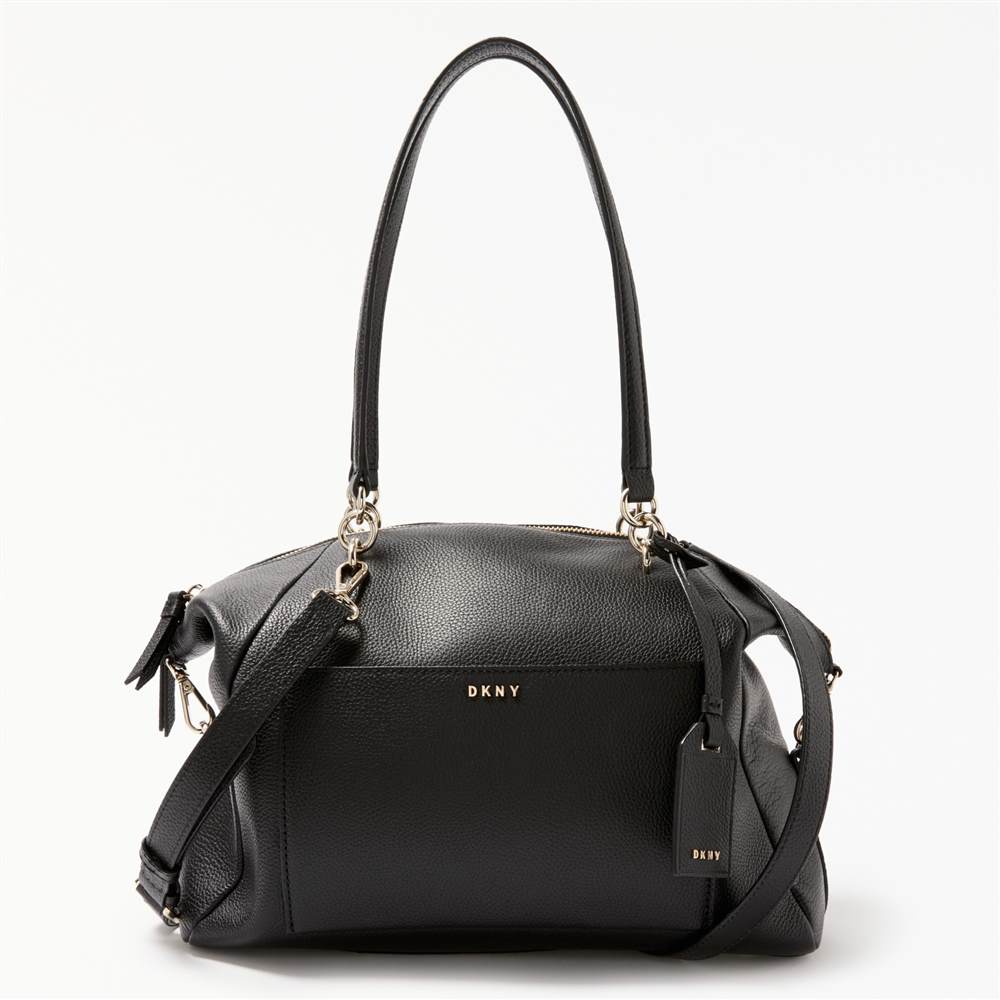 DKNY Chelsea Pebbled Leather Large Satchel Black DKNY Handbags DKNY Chelsea Pebbled Leather Large Satchel Black DKNY Handbags