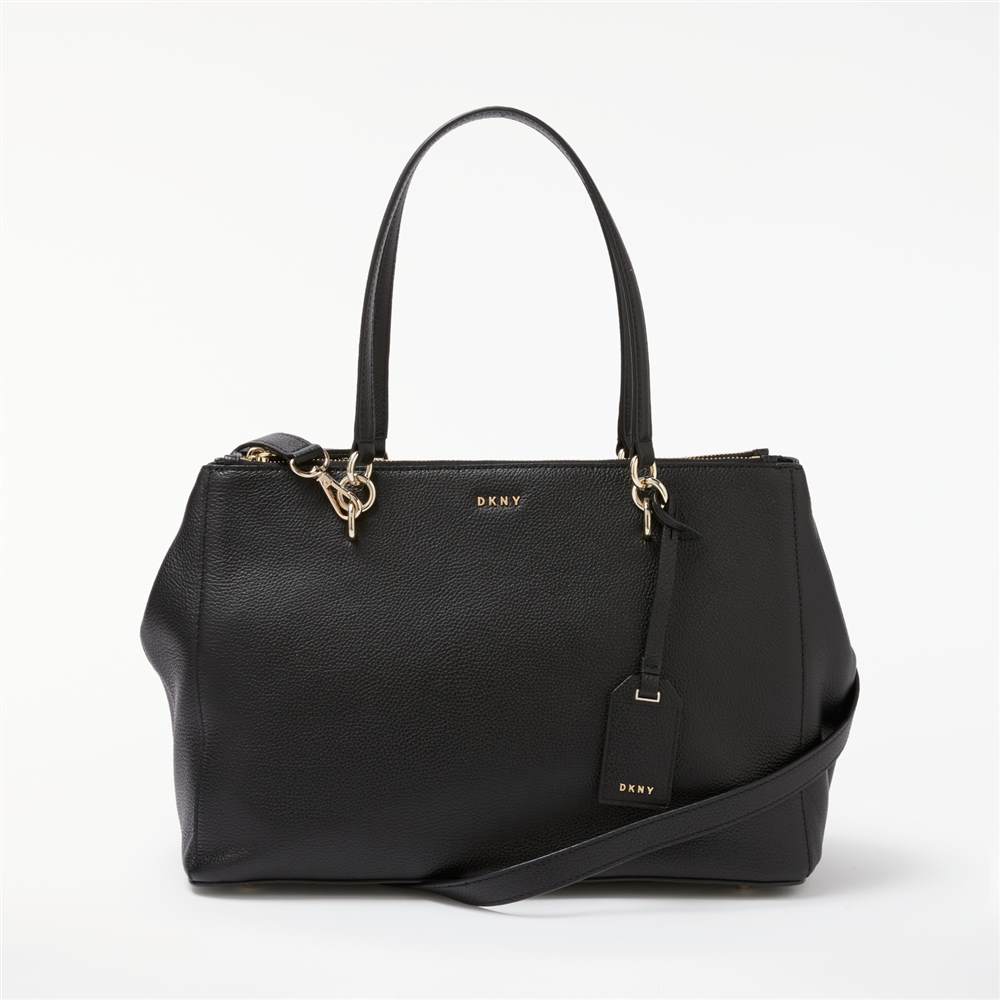 DKNY Chelsea Pebbled Leather Large Shopper Bag Black DKNY Handbags