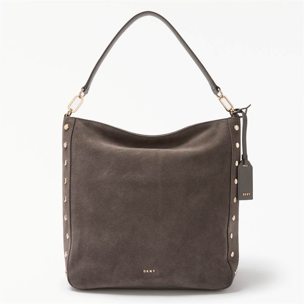 DKNY Chelsea Suede Studded Hobo BagStone DKNY Handbags