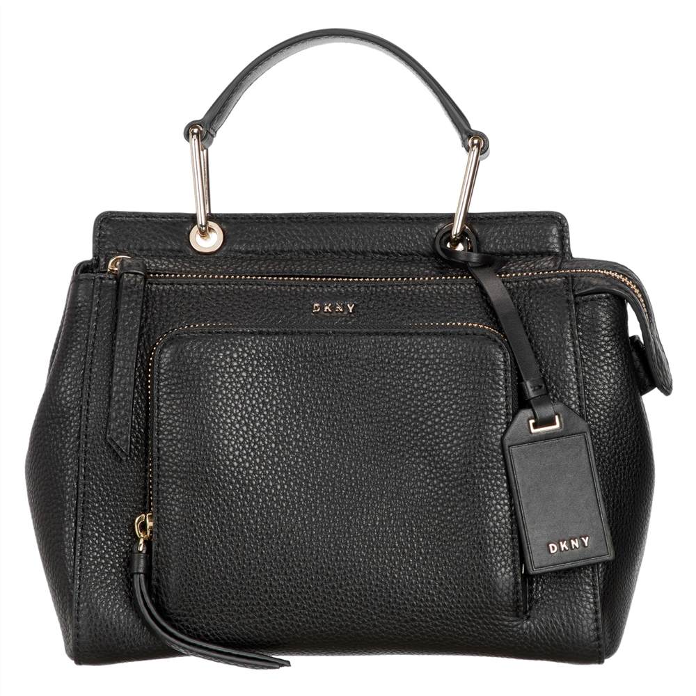 DKNY Deerskin Leather Mini Top Handle Cross Body Bag Black DKNY Handbags DKNY Deerskin Leather Mini Top Handle Cross Body Bag Black DKNY Handbags
