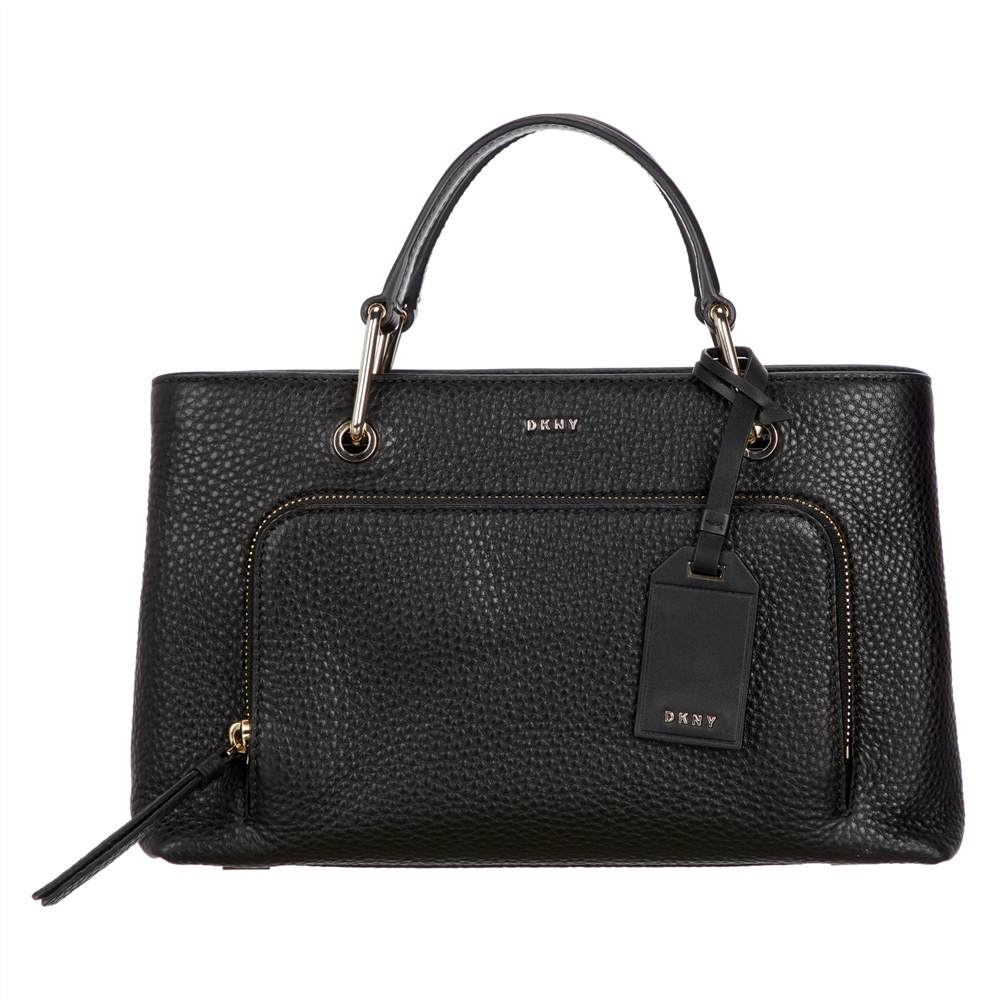 DKNY Deerskin Leather Small Grab Bag Black DKNY Handbags DKNY Deerskin Leather Small Grab Bag Black DKNY Handbags