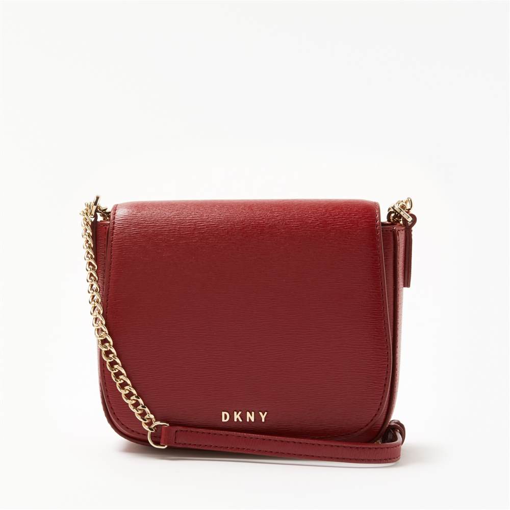DKNY Saddle Sutton Leather Small Flapover Cross Body Scarlet DKNY Handbags DKNY Saddle Sutton Leather Small Flapover Cross Body Scarlet DKNY Handbags