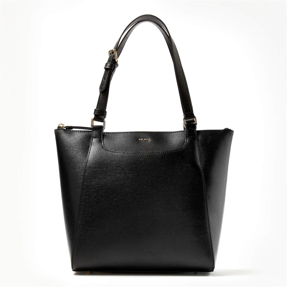 DKNY Saddle Sutton Medium Leather Tote BagBlack DKNY Handbags