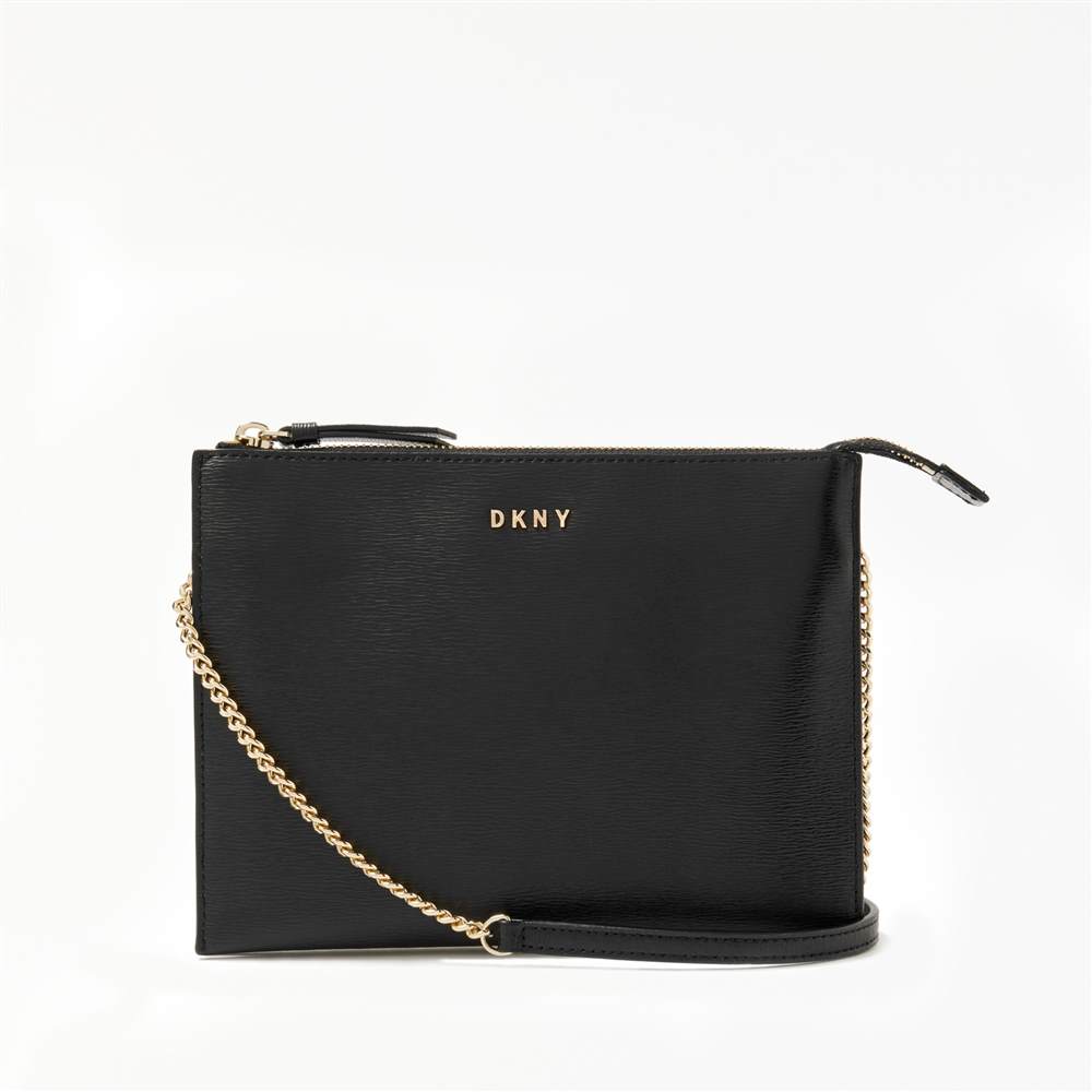 DKNY Sutton Textured Leather Flat Zip Cross Body BagBlack DKNY Handbags DKNY Sutton Textured Leather Flat Zip Cross Body BagBlack DKNY Handbags