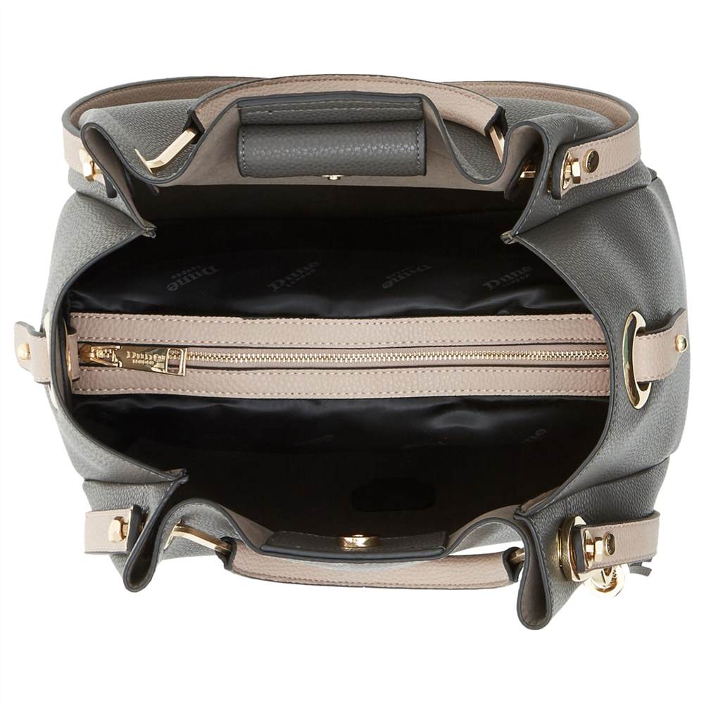 darcita ted baker : 32s2g7hc0lDune Daura Metal Handle Slouch Shoulder BagDark Grey Dune Handbags