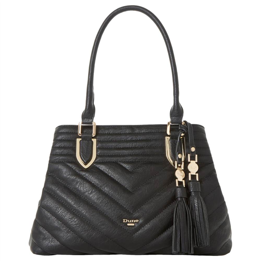 Dune Dkara Quilted Tote Bag Black Dune Handbags Dune Dkara Quilted Tote Bag Black Dune Handbags