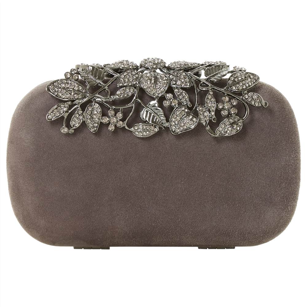 Dune Emberrs Box Clutch BagGrey Suede Dune Handbags Dune Emberrs Box Clutch BagGrey Suede Dune Handbags