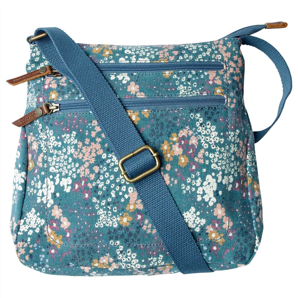 Fat Face Floral Canvas Cross Body Bag Teal Fat Face Handbags Fat Face Floral Canvas Cross Body Bag Teal Fat Face Handbags