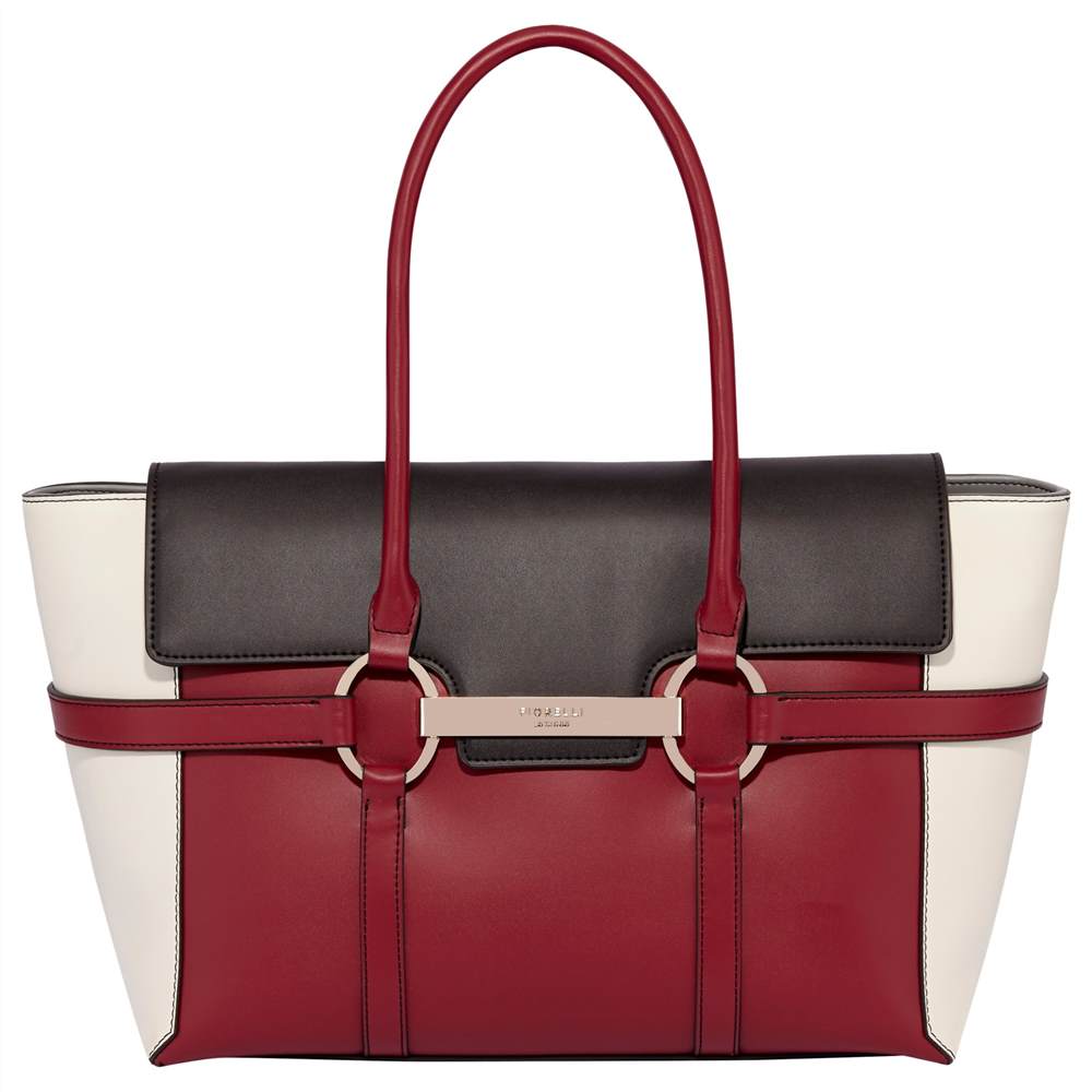 Fiorelli Barbican Large Flapover Colour Block Tote BagBerry Block Fiorelli Handbags Fiorelli Barbican Large Flapover Colour Block Tote BagBerry Block Fiorelli Handbags