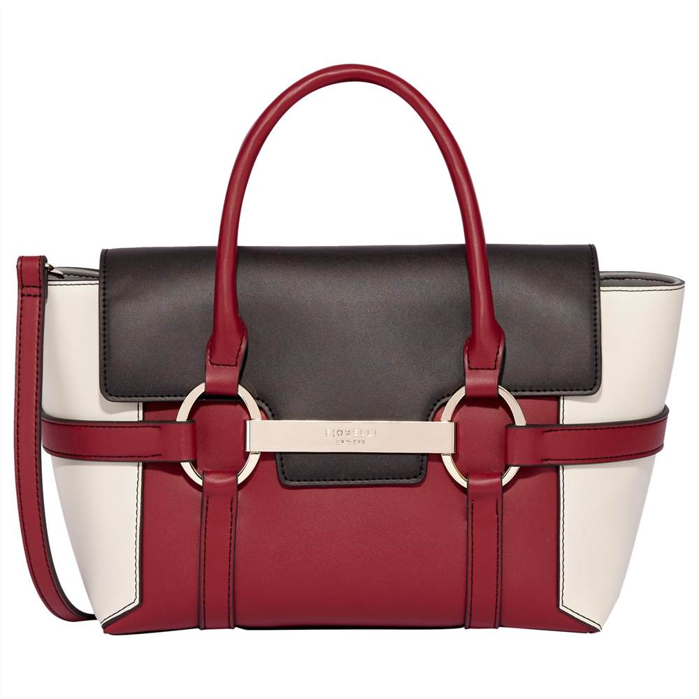 Fiorelli Barbican Small Flapover Colour Block Tote BagBerry Block Fiorelli Handbags
