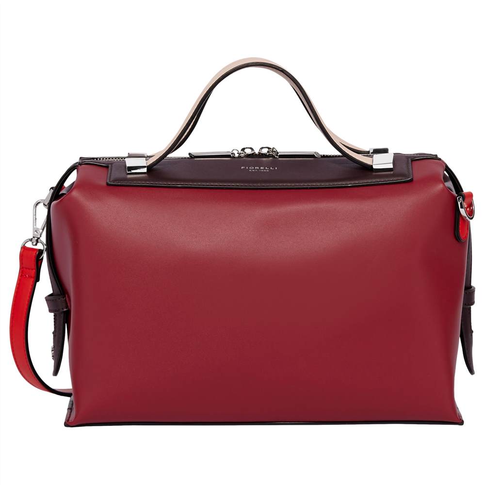 Fiorelli Fletcher Boxy Bowler Bag Red Mix Fiorelli Handbags