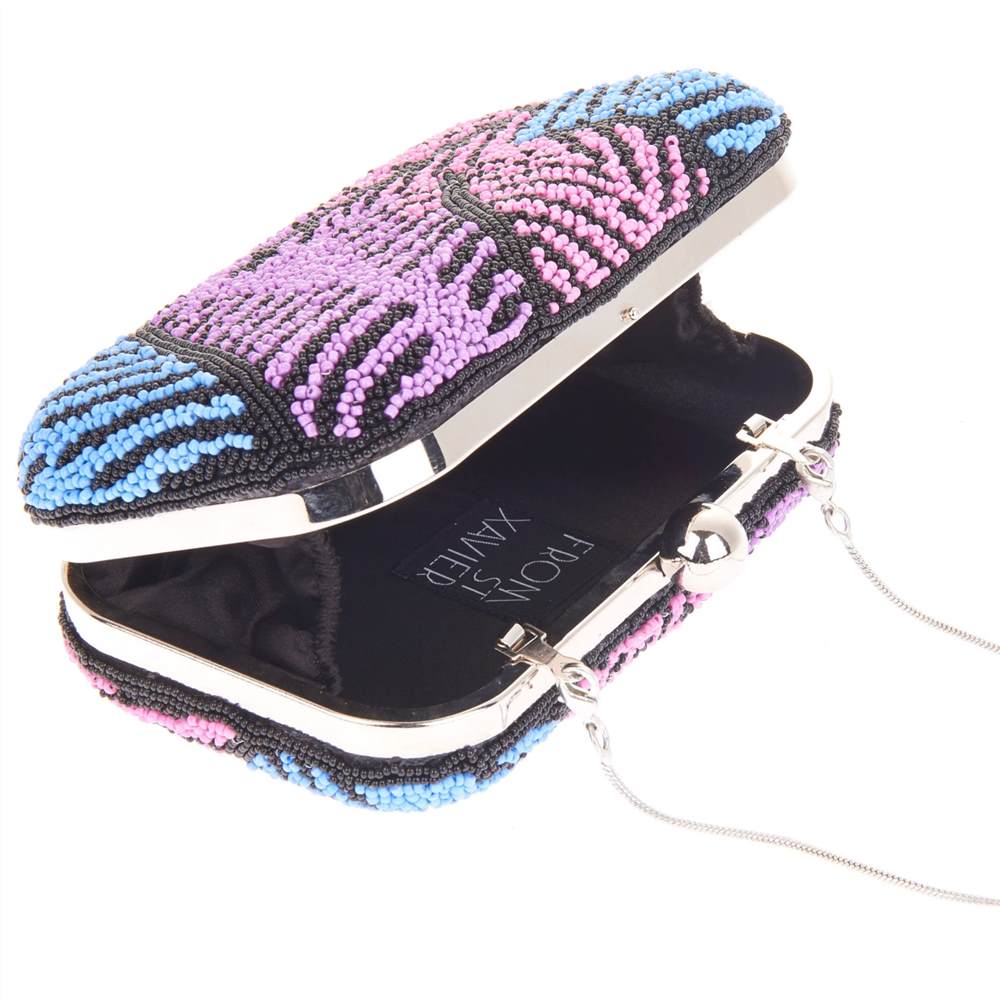 ted baker pearl bag : lk bennett size 18From St Xavier Leaf Box Clutch Pink/ Blue From St Xavier Handbags