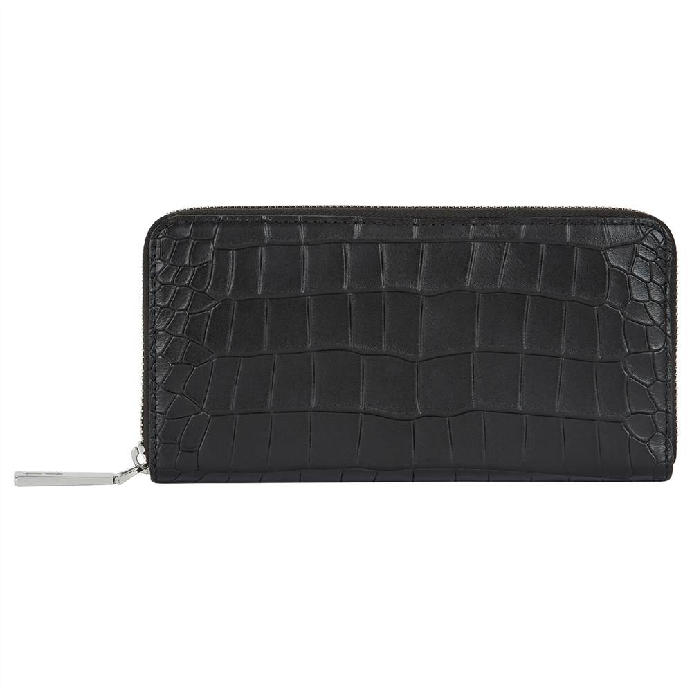 Hobbs Kinsale Croc Leather Purse Black Hobbs Purses