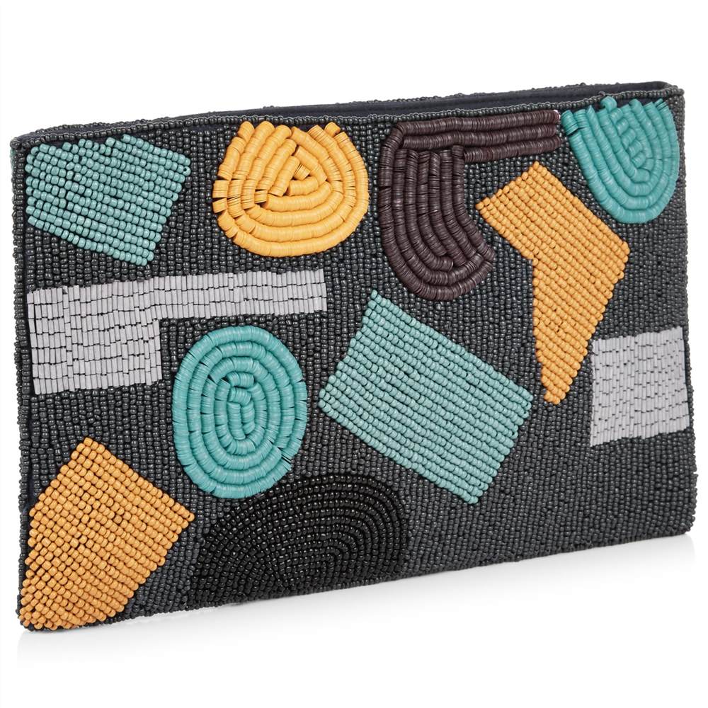 ted baker leather purse sale : lk bennett corkJaeger Abstract Beaded Clutch Bag Navy Jaeger Handbags