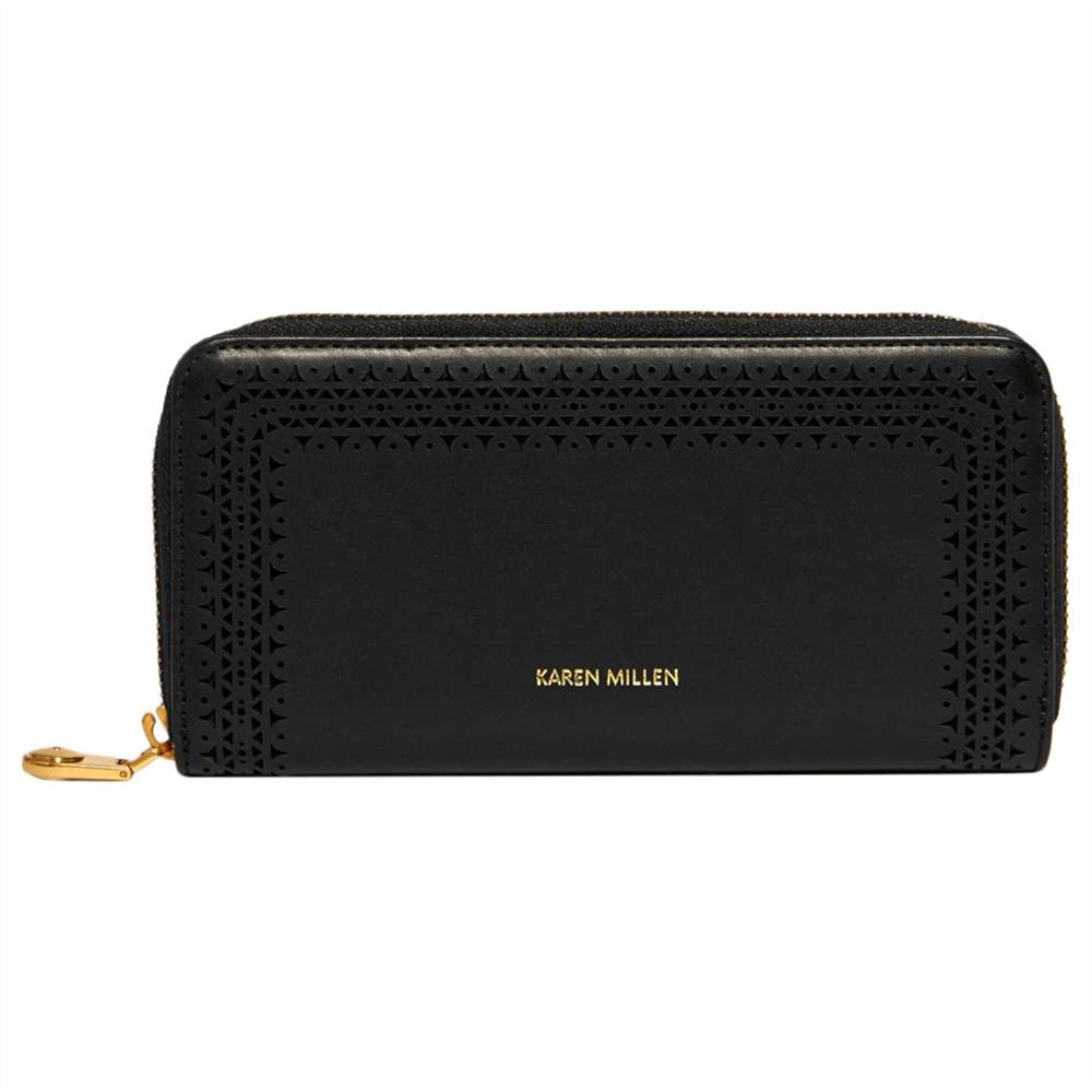 Karen Millen Leather Laser Cut Purse Black Karen Millen Purses Karen Millen Leather Laser Cut Purse Black Karen Millen Purses