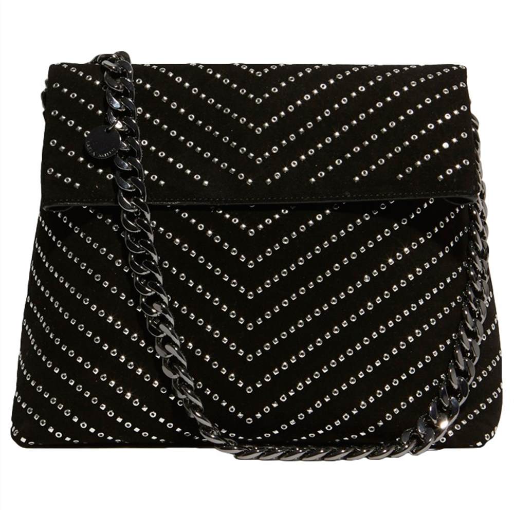 Karen Millen Leather Stud Regent Shoulder Bag Black Karen Millen Handbags
