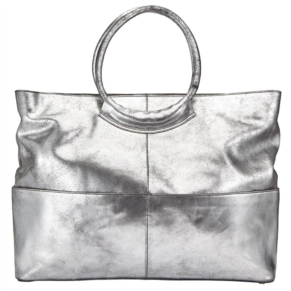Kin by John Lewis Fia Brite Leather Tote BagSilver Kin by John Lewis Handbags