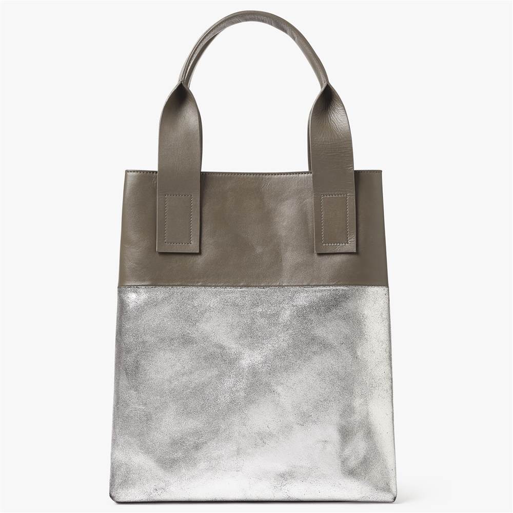 Kin by John Lewis Sara Leather Colourblock Tote BagSilver/Grey Kin by John Lewis Handbags Kin by John Lewis Sara Leather Colourblock Tote BagSilver/Grey Kin by John Lewis Handbags