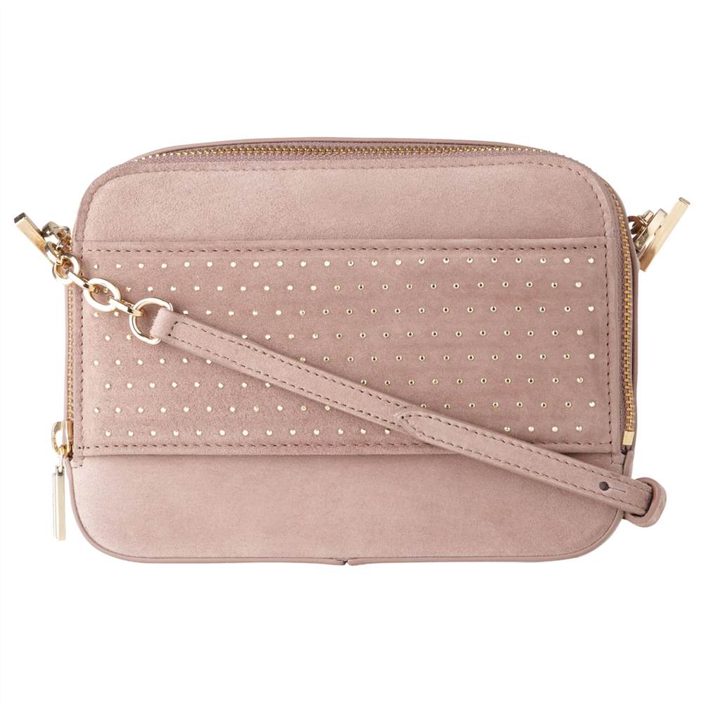 L.K. Bennett Mia Studded Leather Shoulder Bag Cloud Pink L.K.Bennett Handbags L.K. Bennett Mia Studded Leather Shoulder Bag Cloud Pink L.K.Bennett Handbags