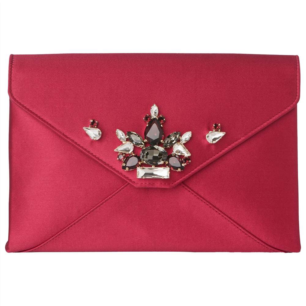L.K.Bennett Embellished Alena Satin Clutch Bag L.K.Bennett Handbags L.K.Bennett Embellished Alena Satin Clutch Bag L.K.Bennett Handbags