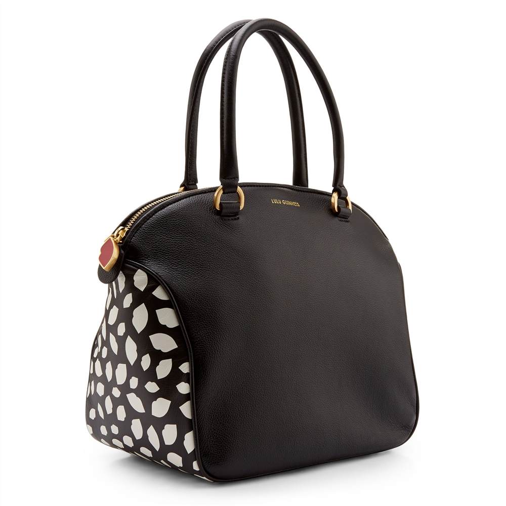 mulberry alexa grey : lk bennett nlLulu Guiness Bella Leather Scattered Lips Medium Shoulder Bag Black/Chalk Lulu Guinness Handbags