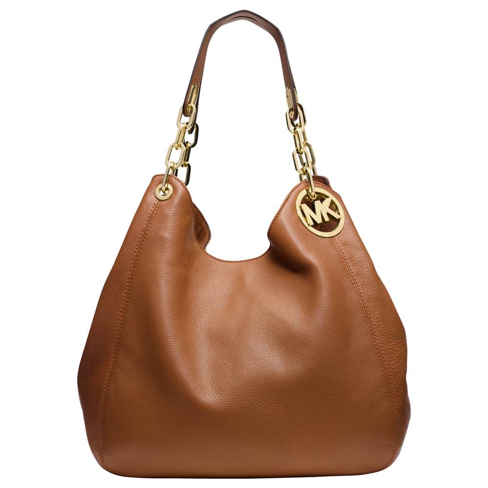 MICHAEL Michael Kors Fulton Leather Large Shoulder Bag Acorn MICHAEL Michael Kors Handbags