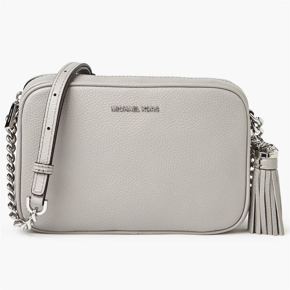 MICHAEL Michael Kors Ginny Leather Cross Body Camera BagPearl Grey MICHAEL Michael Kors Handbags