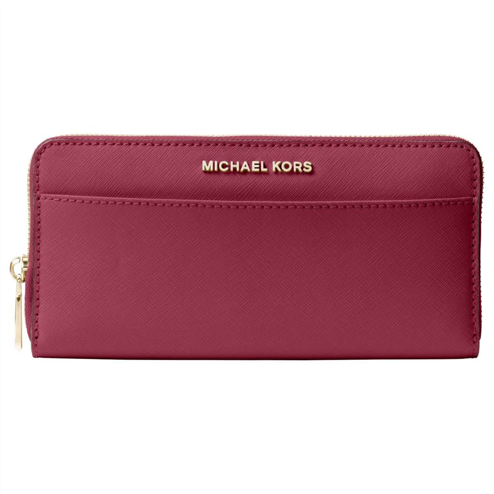 MICHAEL Michael Kors Jet Set Travel Zip Around Continental Leather PurseMulberry MICHAEL Michael Kors Purses MICHAEL Michael Kors Jet Set Travel Zip Around Continental Leather PurseMulberry MICHAEL Michael Kors Purses