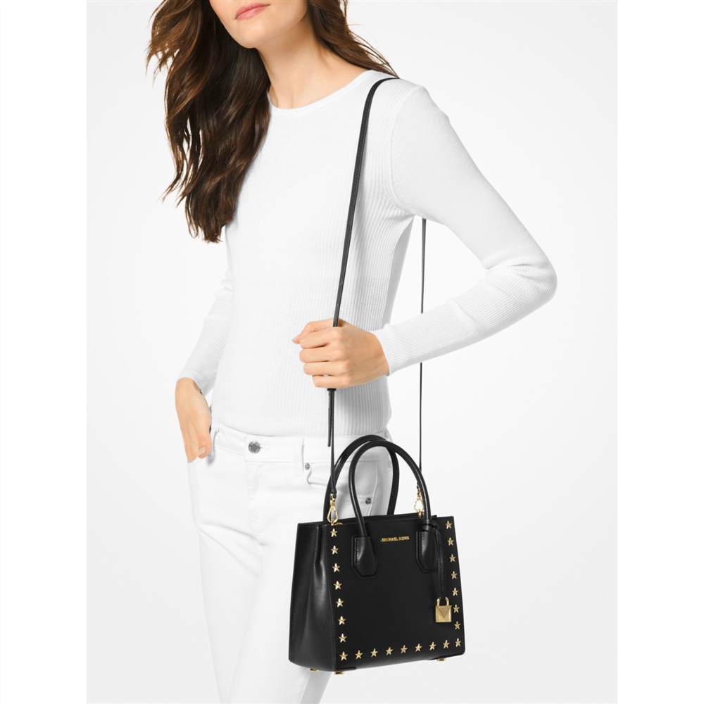 mulberry large tote bag : michael kors m425863qhpMICHAEL Michael Kors Mercer Leather Star Studded Tote Bag Black MICHAEL Michael Kors Handbags