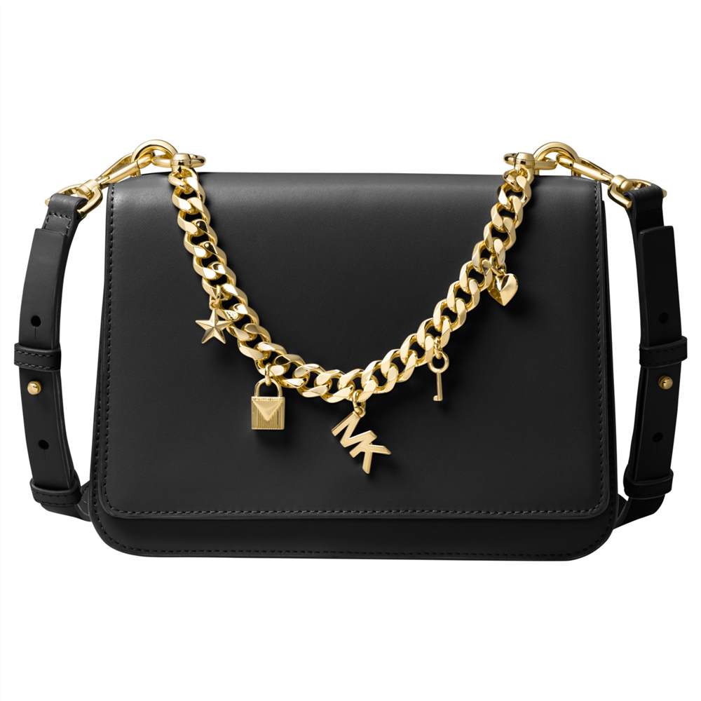MICHAEL Michael Kors Mott Leather Large Charm Swag BagBlack MICHAEL Michael Kors Handbags MICHAEL Michael Kors Mott Leather Large Charm Swag BagBlack MICHAEL Michael Kors Handbags