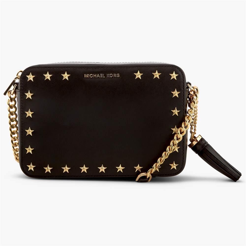 MICHAEL Michael Kors Studded Ginny Leather Cross Body Camera Bag Black MICHAEL Michael Kors Handbags MICHAEL Michael Kors Studded Ginny Leather Cross Body Camera Bag Black MICHAEL Michael Kors Handbags