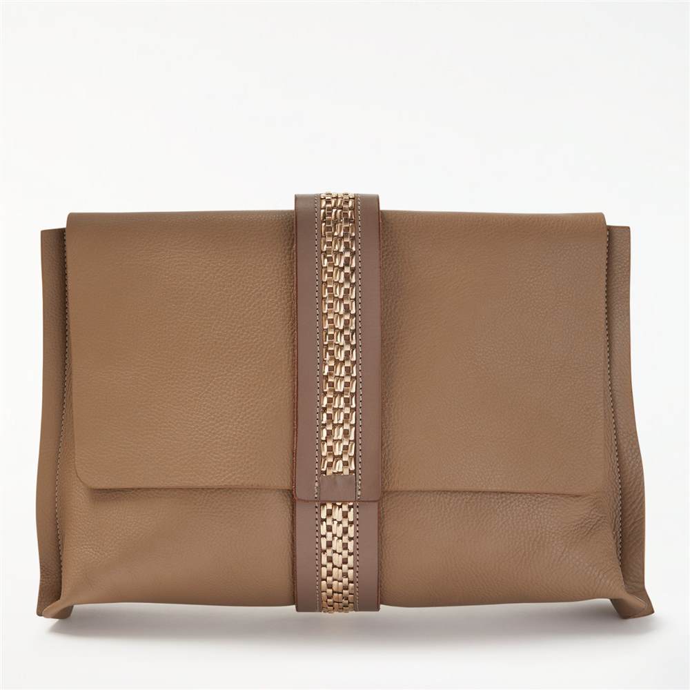Modern RarityLee Leather Clutch Bag Taupe Modern Rarity Handbags Modern RarityLee Leather Clutch Bag Taupe Modern Rarity Handbags