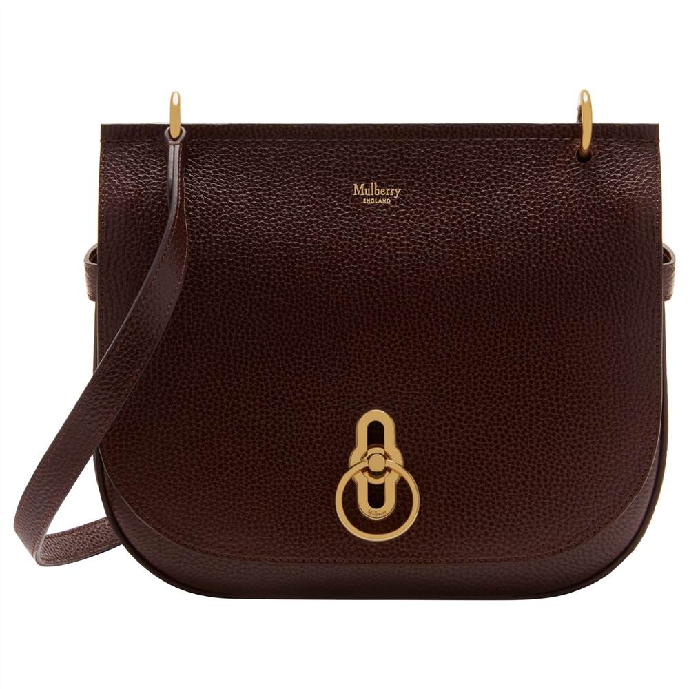 Mulberry Amberley Classic Grain Leather SatchelOxblood Mulberry Handbags
