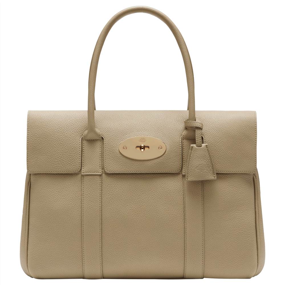 Mulberry Bayswater Small Classic Grain Leather Grab BagDune Mulberry Handbags