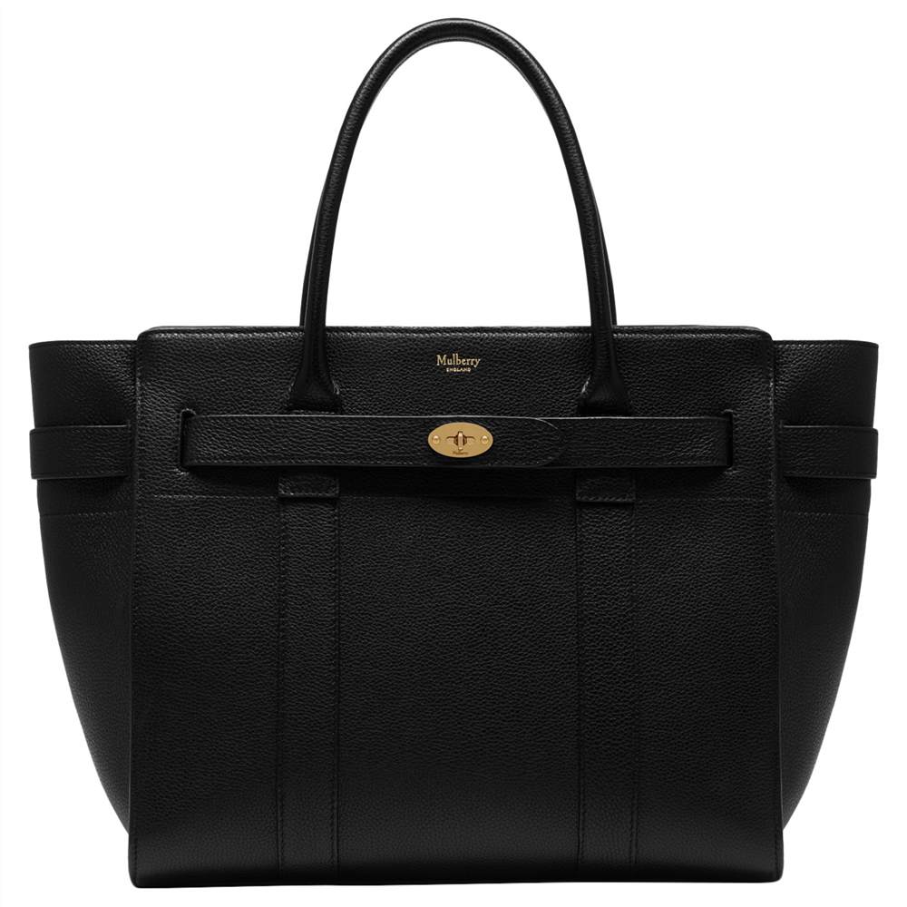 Mulberry Bayswater Zipped Leather BagBlack Mulberry Handbags